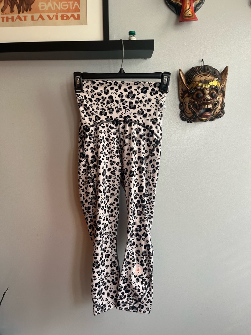 Adidas by Stella McCartney White and Black Leopard Print Leggings